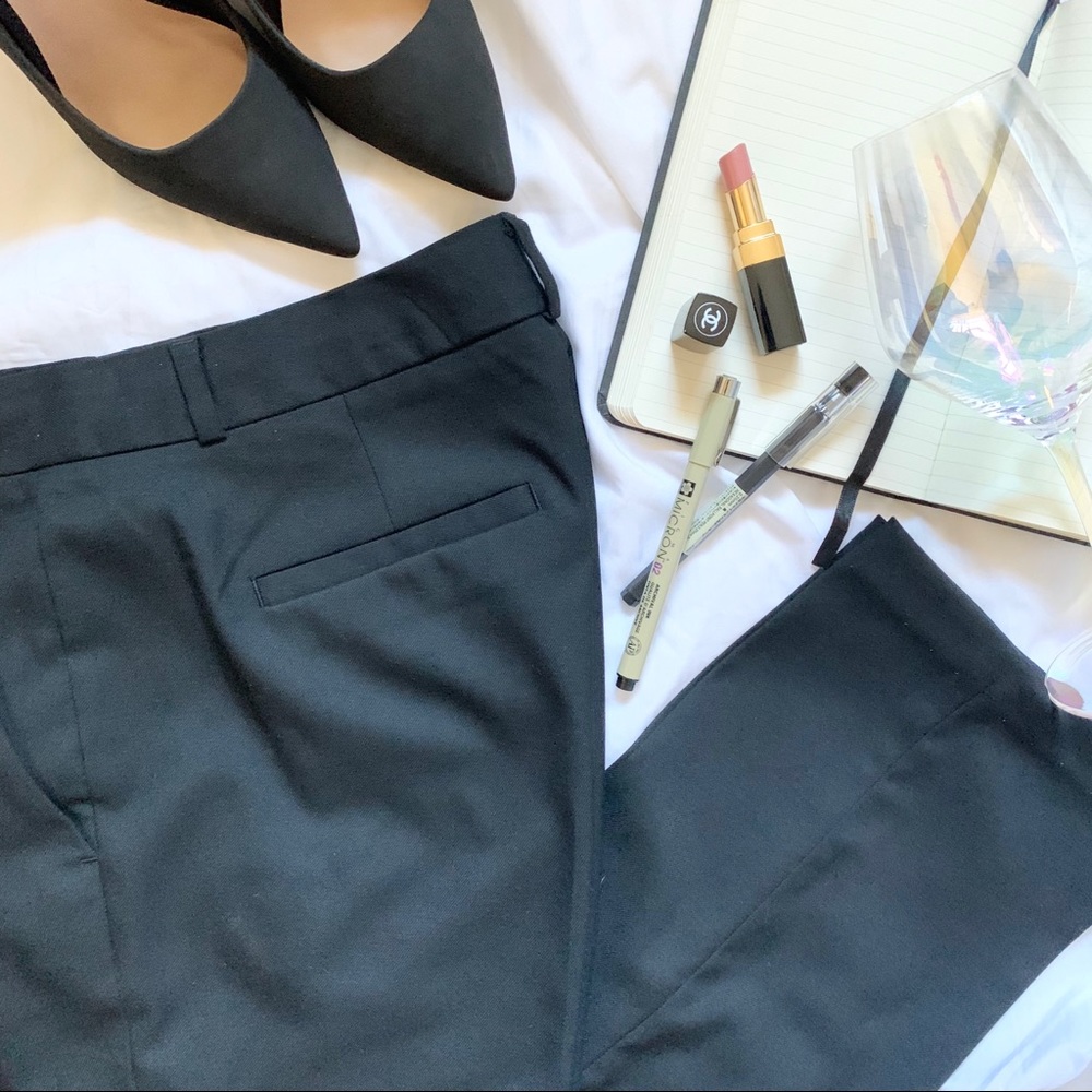 Banana Republic Slim Black Ankle Length Dress Pant